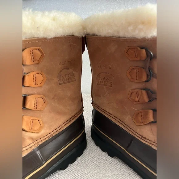 SOREL Alpine Waterproof Boots | Leather Camel Brown | Size: 10 - Picture 5 of 8